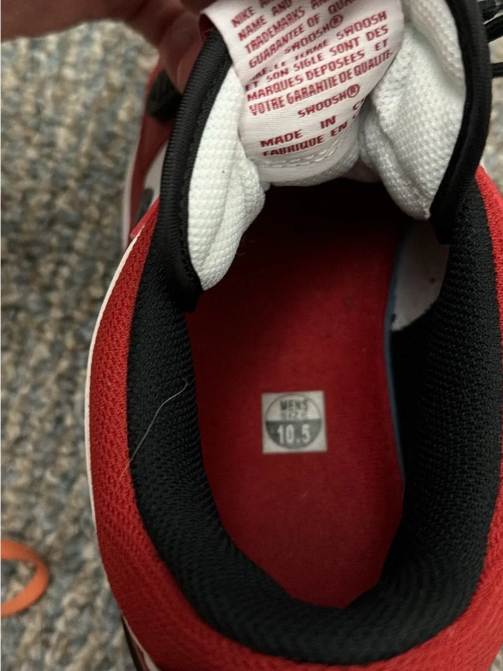 Nike Kids' Red/White/Black Low-Top Sneakers